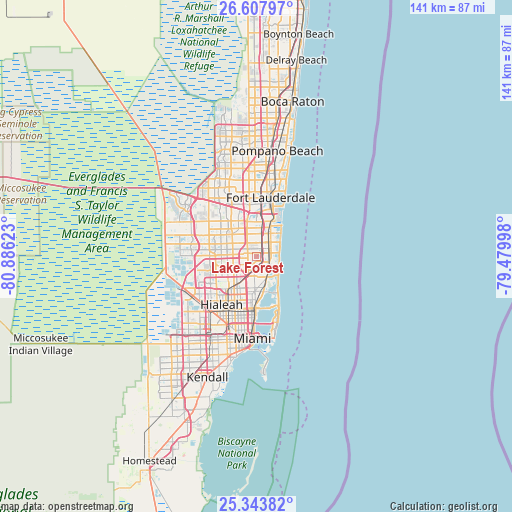 Lake Forest on map
