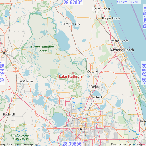 Lake Kathryn on map