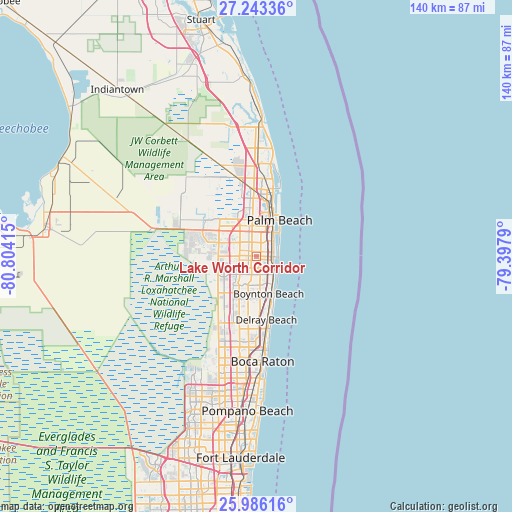 Lake Worth Corridor on map