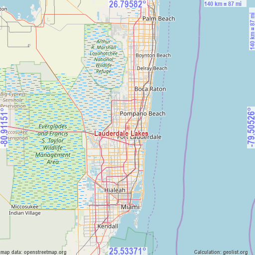 Lauderdale Lakes on map