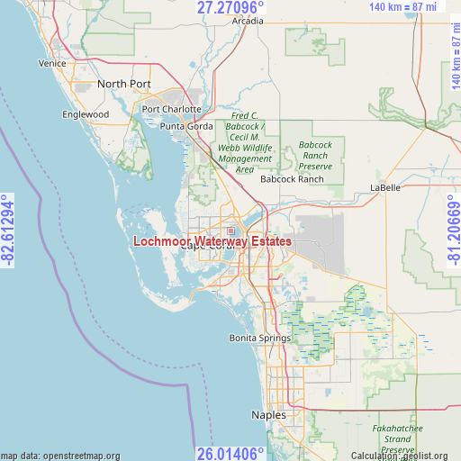 Lochmoor Waterway Estates on map