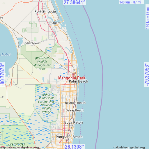 Mangonia Park on map