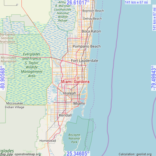 Miami Gardens on map