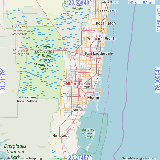 Miami Lakes on map