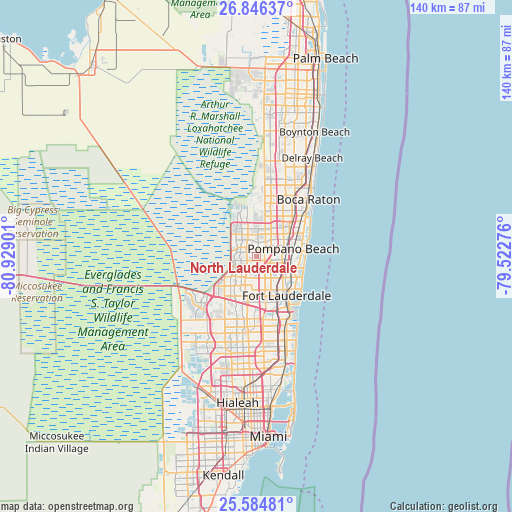 North Lauderdale on map