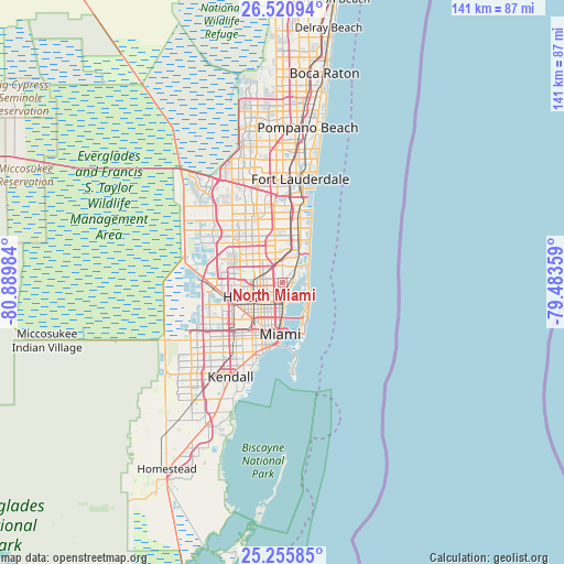 North Miami on map
