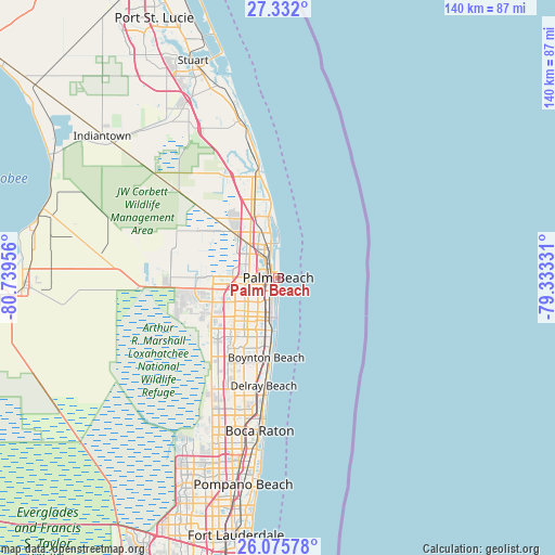 Palm Beach on map