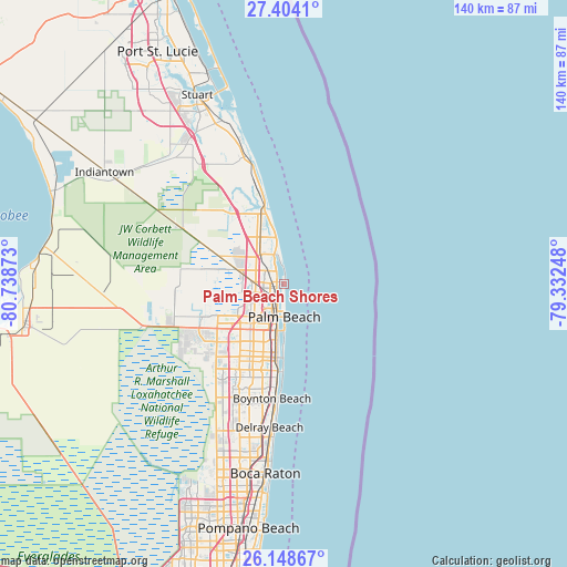 Palm Beach Shores on map