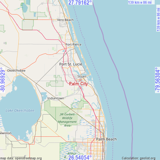 Palm City on map