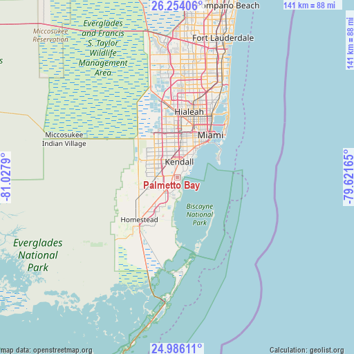 Palmetto Bay on map