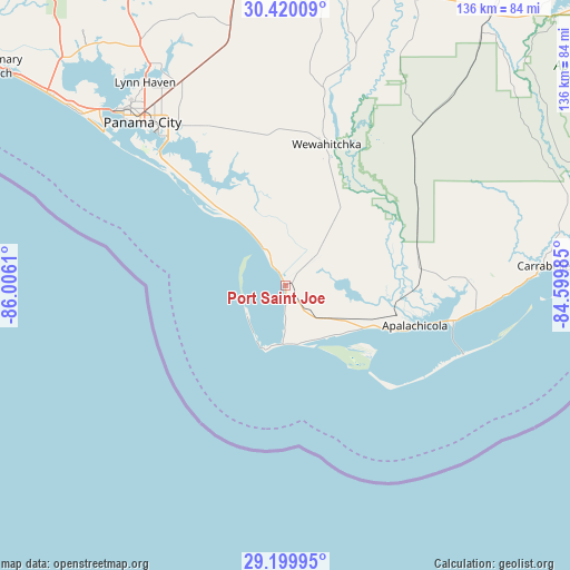 Port Saint Joe on map