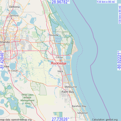 Rockledge on map