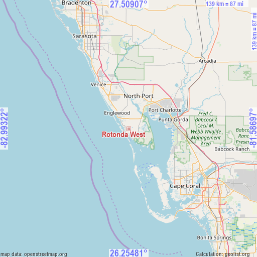 Rotonda West on map