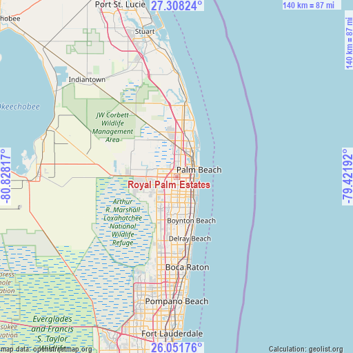 Royal Palm Estates on map