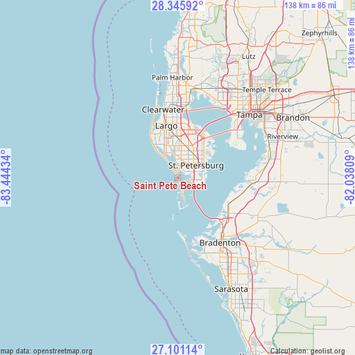Saint Pete Beach on map