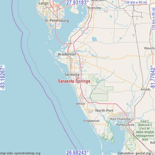 Sarasota Springs on map