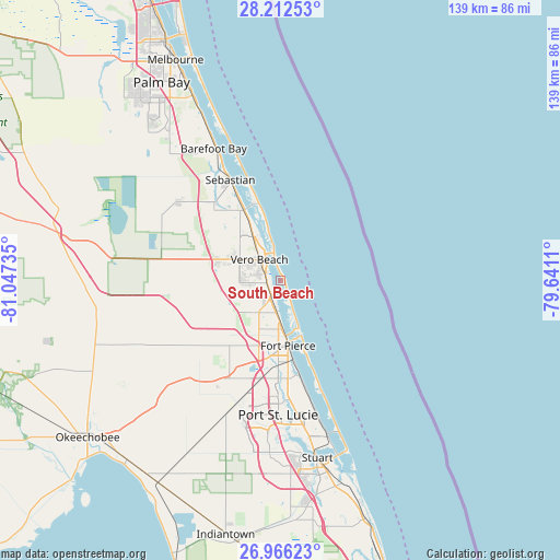 South Beach on map