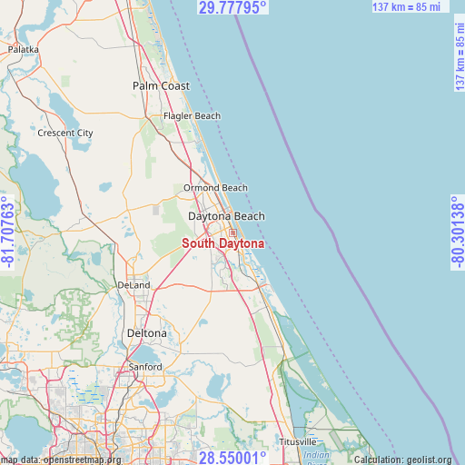 South Daytona on map