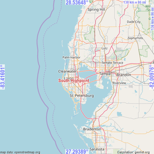 South Highpoint on map