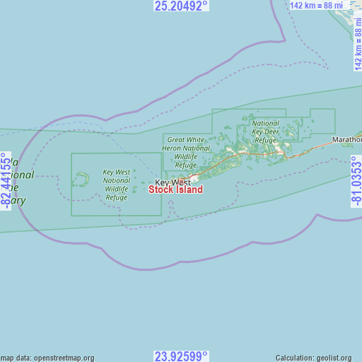 Stock Island on map