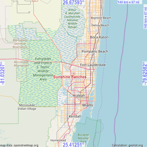 Sunshine Ranches on map