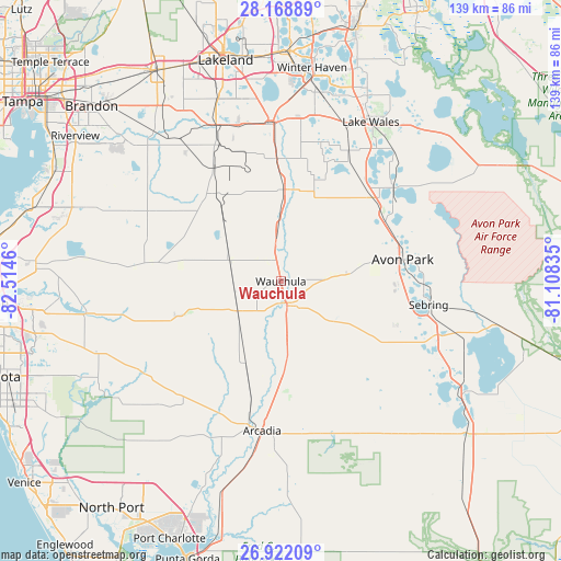 Wauchula on map