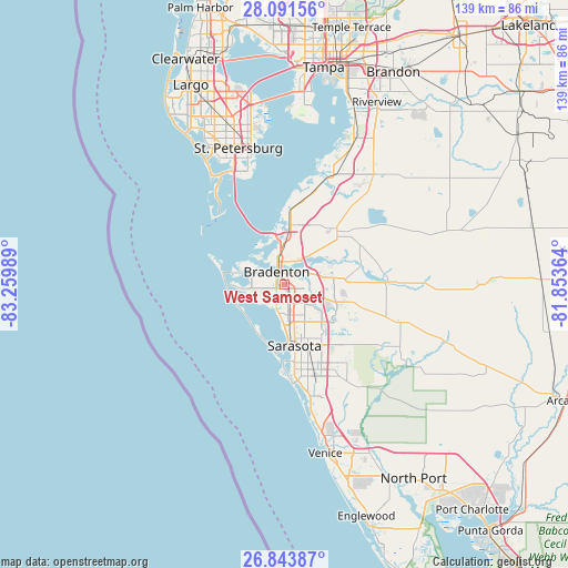 West Samoset on map