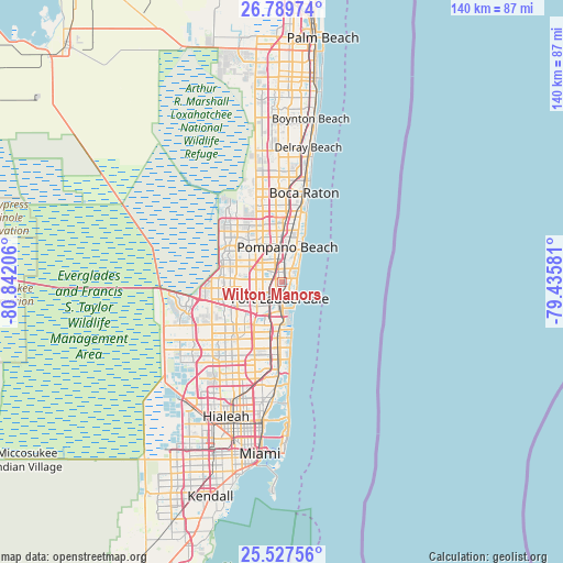Wilton Manors on map