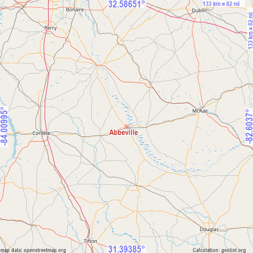 Abbeville on map