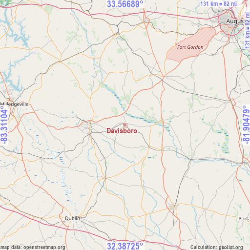 Davisboro on map