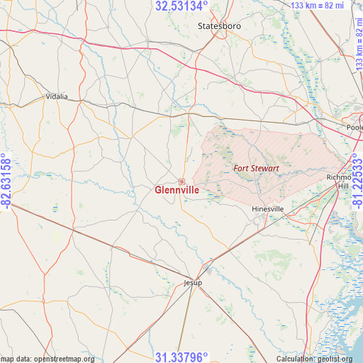 Glennville on map