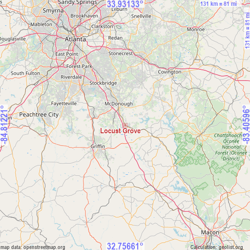 Locust Grove on map