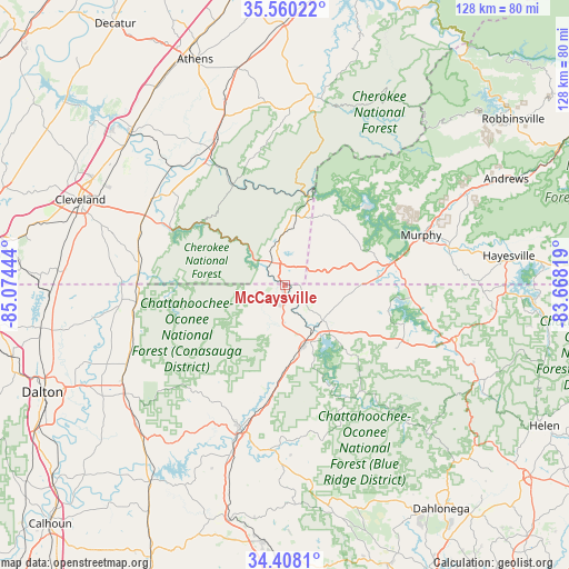 McCaysville on map