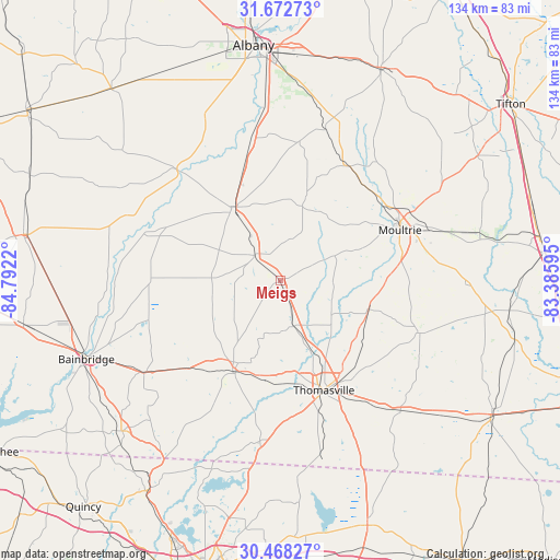 Meigs on map