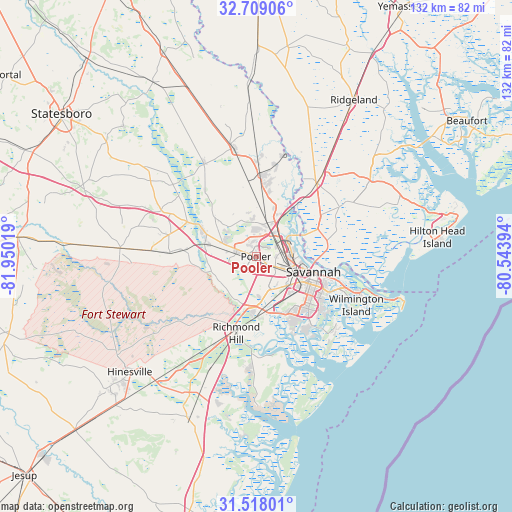 Pooler on map