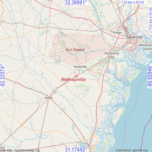 Walthourville on map