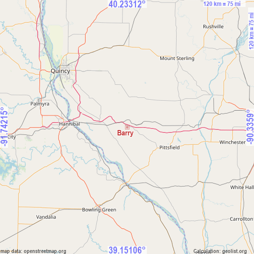 Barry on map
