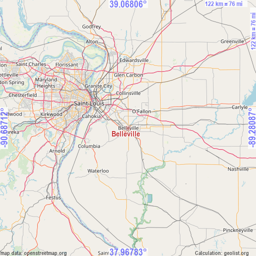 Belleville on map