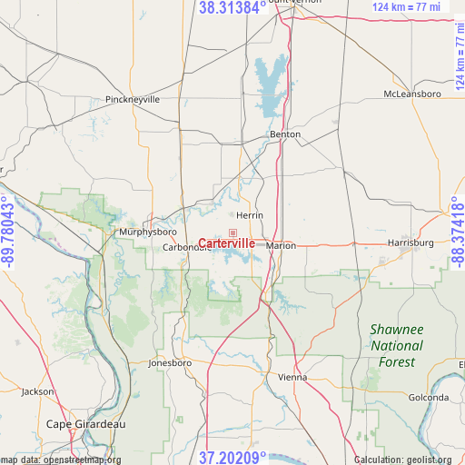 Carterville on map