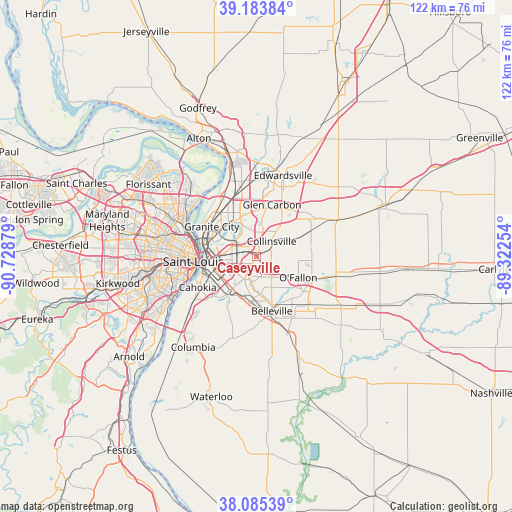 Caseyville on map