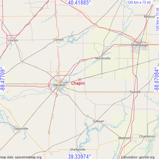 Chapin on map