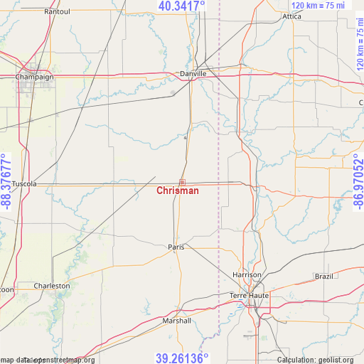 Chrisman on map