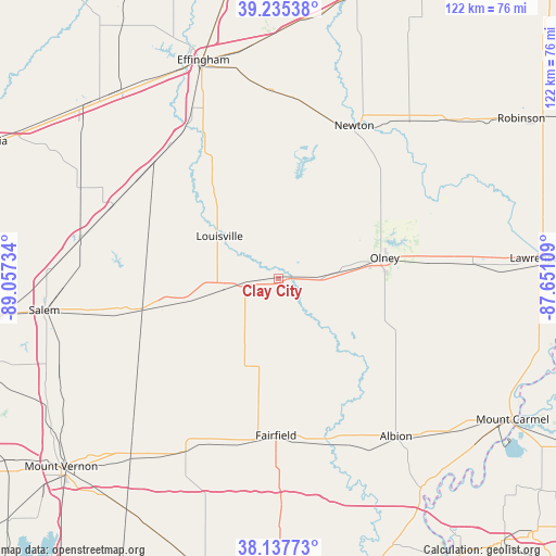 Clay City on map