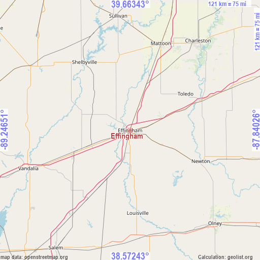 Effingham on map