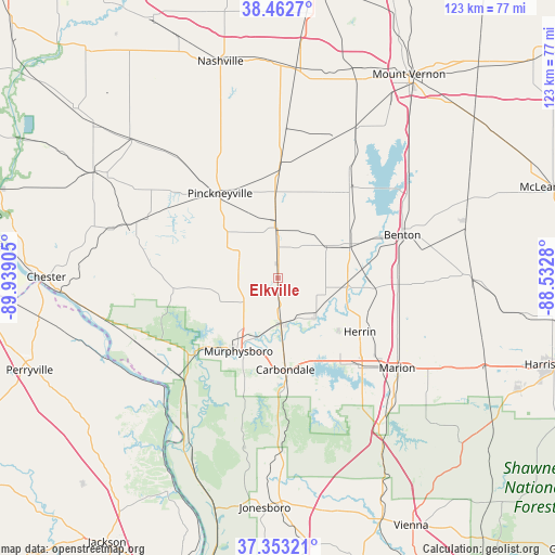 Elkville on map