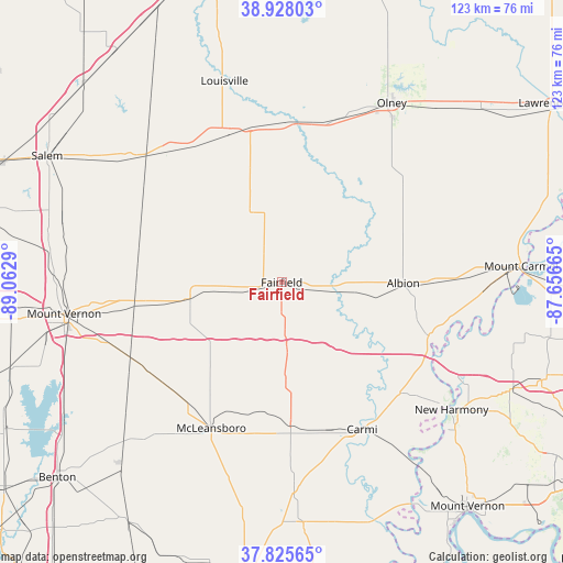 Fairfield on map