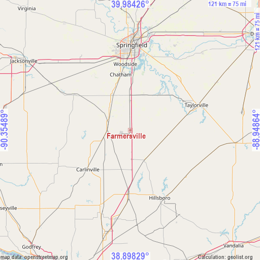 Farmersville on map