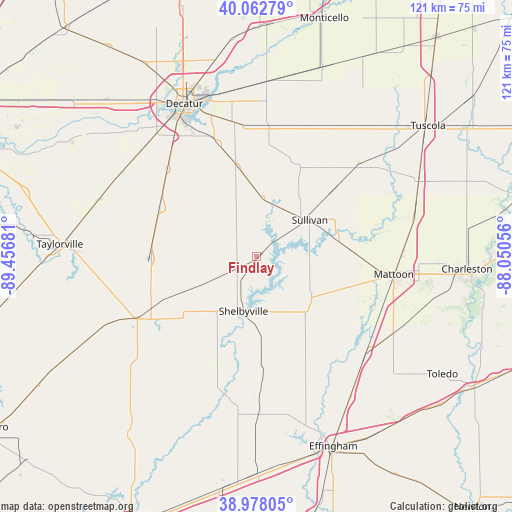 Findlay on map