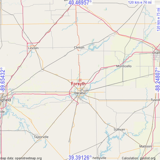 Forsyth on map