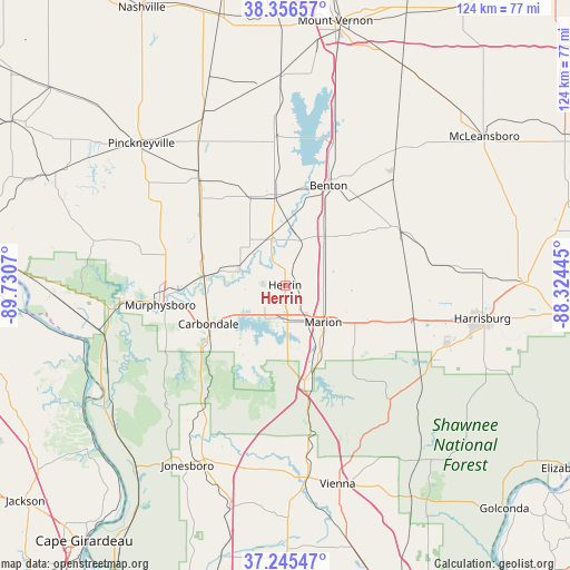 Herrin on map